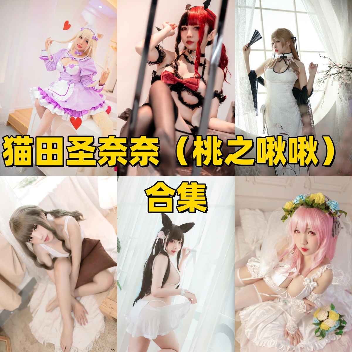 猫田圣奈奈桃之啾啾角色图集里的猫娘女仆和白玉佳人很清甜